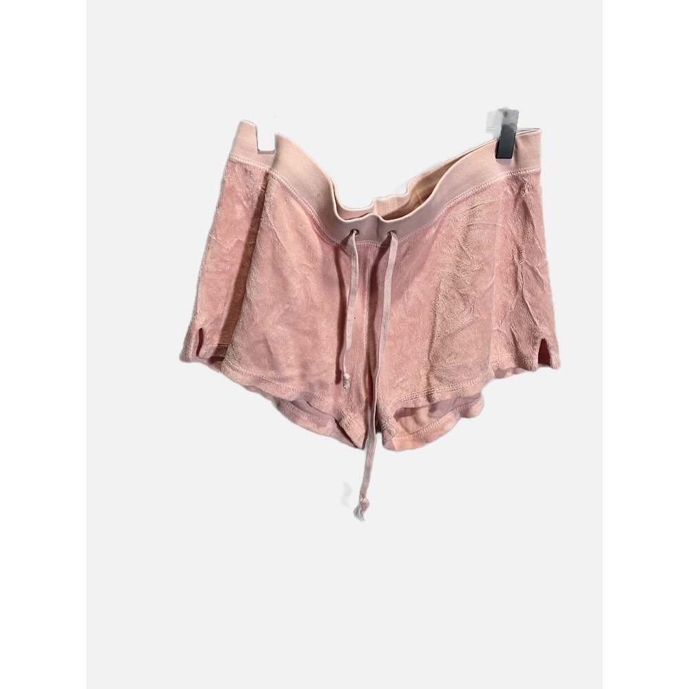Juicy Couture Shorts Women Small Pink Velour Y2K Lounge JGMU 0040